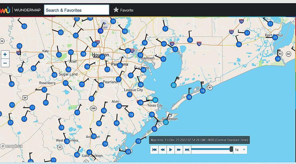 Houston temps Dec. 23 2022 8am